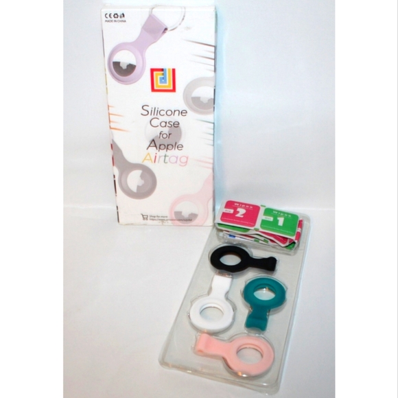 4 Pack Silicone Case Apple Airtags - Picture 1 of 16